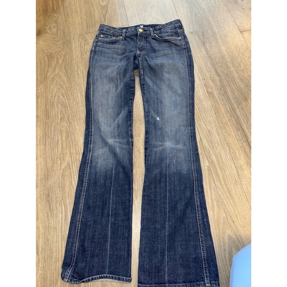 7 For All Mankind A-Pocket Flare Jeans Dark Wash Size 28 U130055U-055U